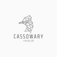 Cassowary logo vector icon design template