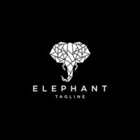 Elephant geometric polygonal logo vector icon design template