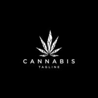 Cannabis geometric polygonal logo vector icon design template