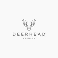 Deer head logo icon design template vector