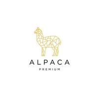 plantilla de diseño de icono de logotipo de alpaca vector