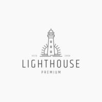 Lighthouse logo icon design template vector