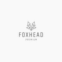 Fox head logo icon design template vector