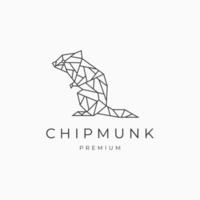 Chipmunk logo icon design template vector