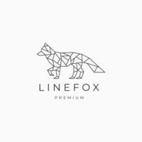 Fox geometric logo icon design template vector