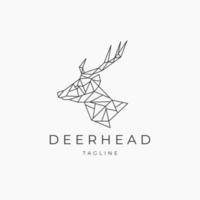 Deer head logo icon design template vector