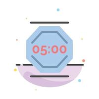 Stop Work Rest Stop Work Working Abstract Flat Color Icon Template vector