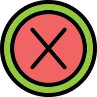 Close Cross Interface No User  Flat Color Icon Vector icon banner Template