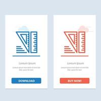 Education Geometrical Tools  Blue and Red Download and Buy Now web Widget Card Template vector