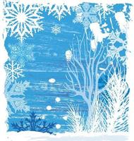 Grunge Christmas blue background vector