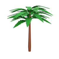 Coconut tree 3d icon, perfect to use as an additional element in your designs, templates, banners and poster designs png