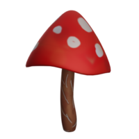 ícone 3d de cogumelo, perfeito para usar como elemento adicional em seus designs, modelos, banners e designs de pôsteres png