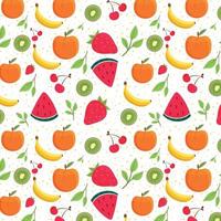 Fruit seamless pattern. Fruit background vector