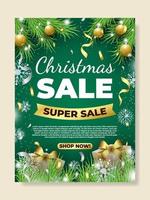 Christmas Sale Poster Template vector