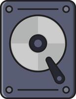 Ilustración de vector de disco duro en un fondo. Símbolos de calidad premium. Iconos vectoriales para concepto y diseño gráfico.