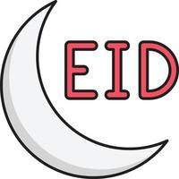 eid moon vector illustration on a background.Premium quality symbols.vector icons for concept and graphic design.