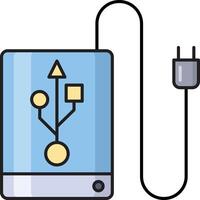 Ilustración de vector de disco duro en un fondo. Símbolos de calidad premium. Iconos vectoriales para concepto y diseño gráfico.