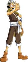 Vector manga anime pirate japan character cute cartoon