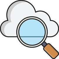 ilustración de vector de nube de búsqueda en un fondo.símbolos de calidad premium.iconos vectoriales para concepto y diseño gráfico.