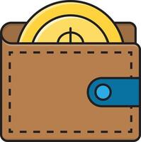 wallet vector illustration on a background.Premium quality symbols.vector icons for concept and graphic design.