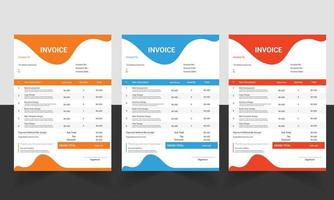 Business invoice form template free download vector