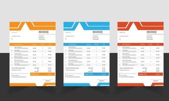 Business invoice form template free download vector