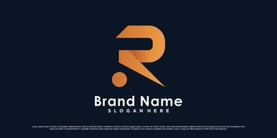 Letter r monogram logo design template for business or personal with creative modern concept vector