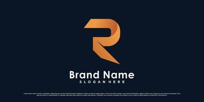 Letter r monogram logo design template for business or personal with creative modern concept vector