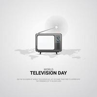 World television day, November 21. Modern Television. Conceptual design.