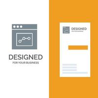 Analytics Communication Interface User Grey Logo Design and Business Card Template vector