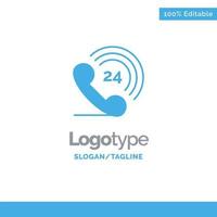 Telephone Phone Ringing 24 Blue Business Logo Template vector