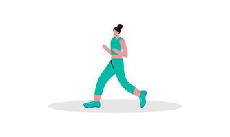 vector de ilustración de tiempo de jogging corriendo