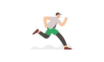 vector de ilustración de tiempo de jogging corriendo