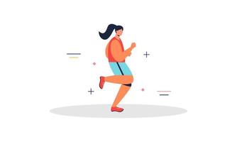 vector de ilustración de tiempo de jogging corriendo