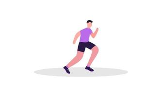 vector de ilustración de tiempo de jogging corriendo