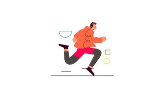 Running jogging time illustration vector