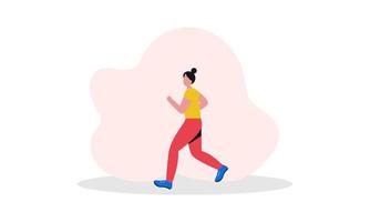 vector de ilustración de tiempo de jogging corriendo