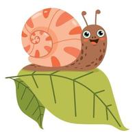 Cartoon Illustration Of A Snail vector