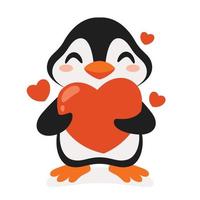 Cartoon Drawing Of Penguin Character vector