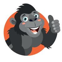 Cartoon Illustration Of A Gorilla vector