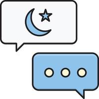 eid chat vector illustration on a background.Premium quality symbols.vector icons for concept and graphic design.
