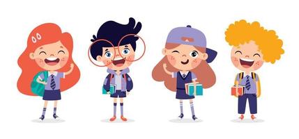 Back To School Concept With Students vector