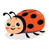 Cartoon Illustration Of A Ladybug vector