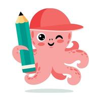 Cartoon Drawing Of An Octopus vector