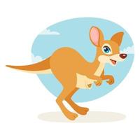 Cartoon Illustration Of A Kangaroo vector