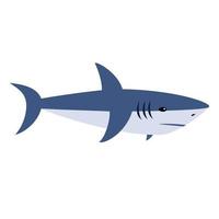 dibujo de dibujos animados de un tiburón vector