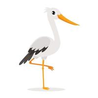 Cartoon Drawing Of A Stork vector