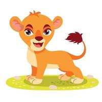 Cartoon Illustration Of A Lion vector