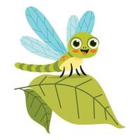 Cartoon Illustration Of A Dragonfly vector