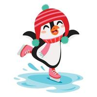 Cartoon Drawing Of Penguin Character vector